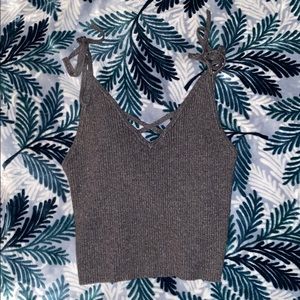 La hearts cropped tank top